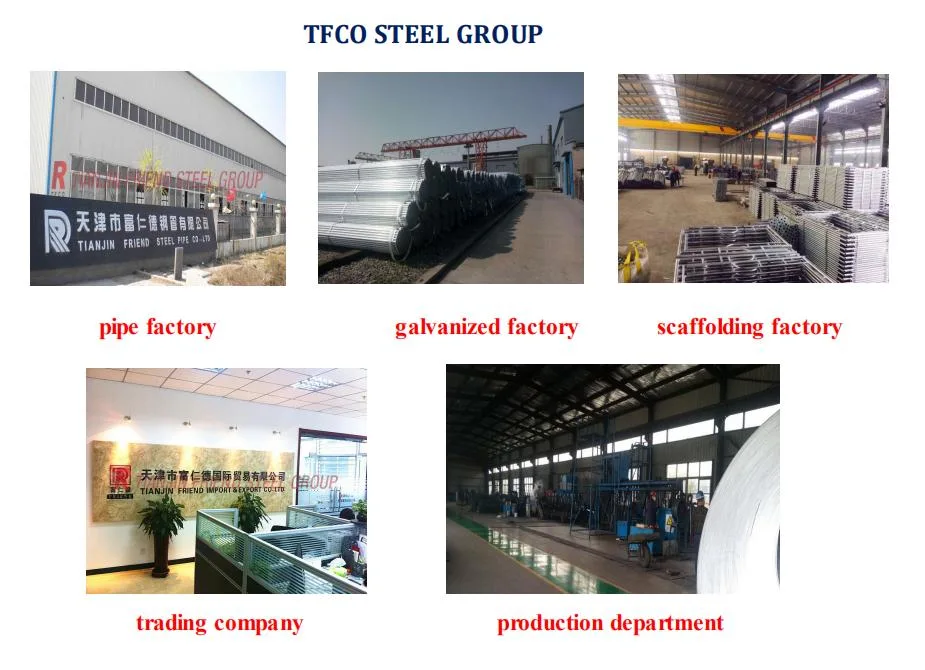 Tfco BS1139 Pipes ERW Welded Pre Galvanized Round Sch 40 Tube Scaffolding Steel Pipes and Tube Gi Pipe HDG Pipe Galvanized Steel Pipe