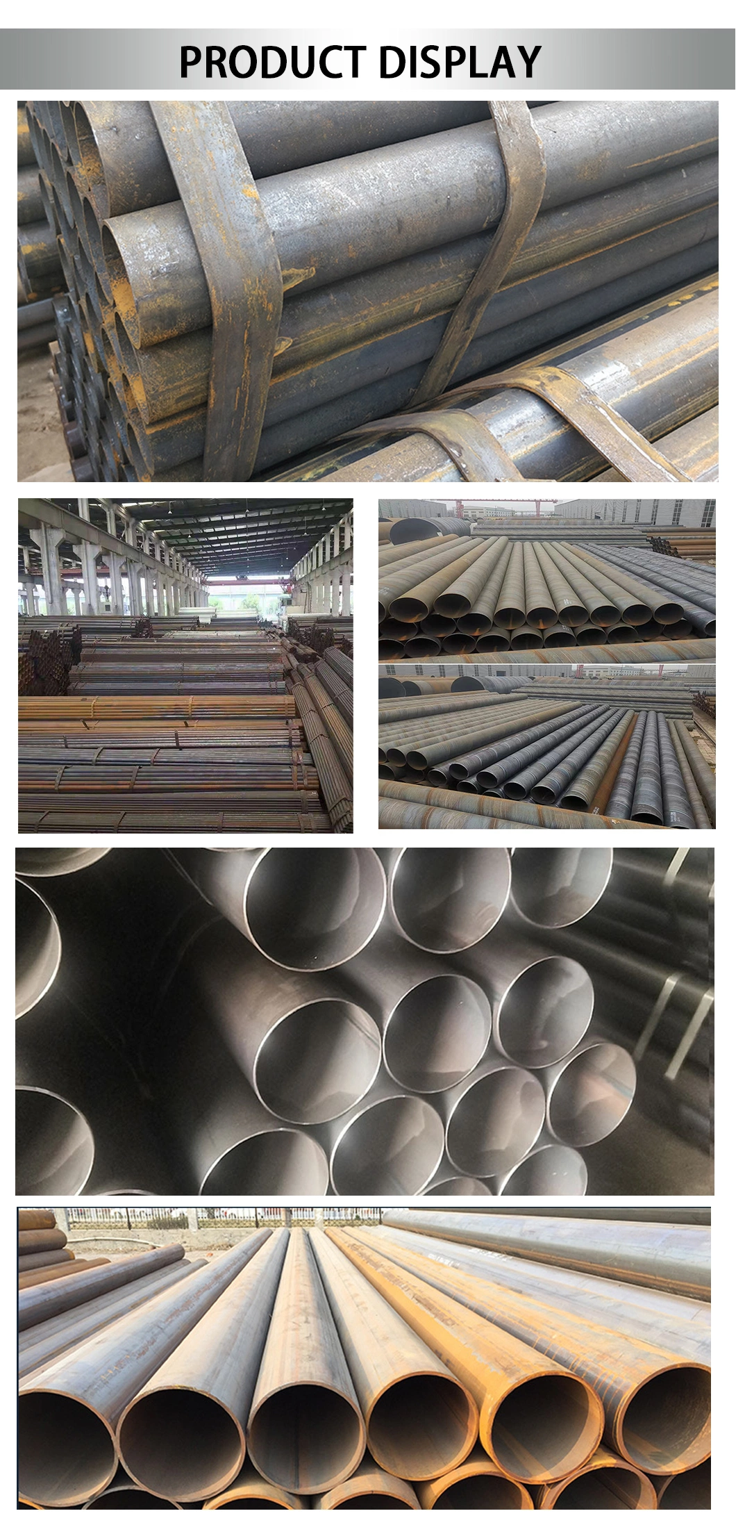Q235B/Q195 Straight Seam Welded Pipe Large Diameter Thick Wall Welded Steel Pipe