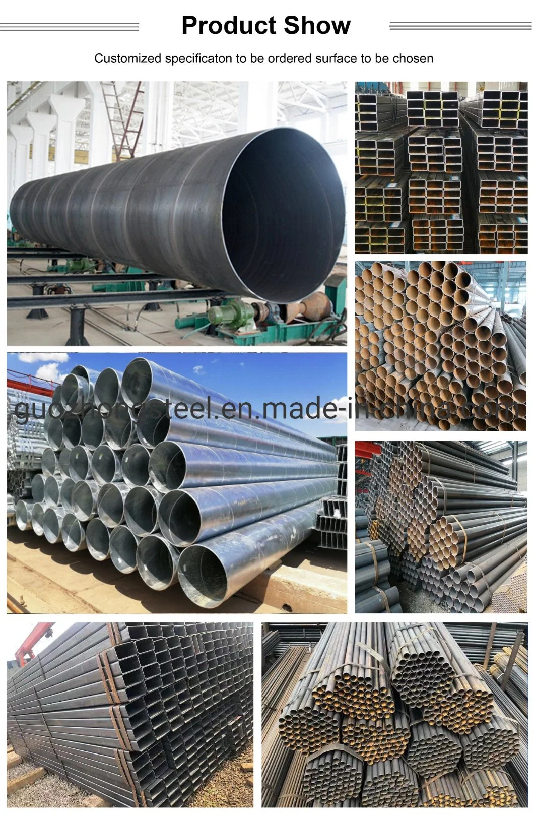 ASTM A36 Schedule 40 20inch 24inch 30inch Seamless Carbon Steel Pipe