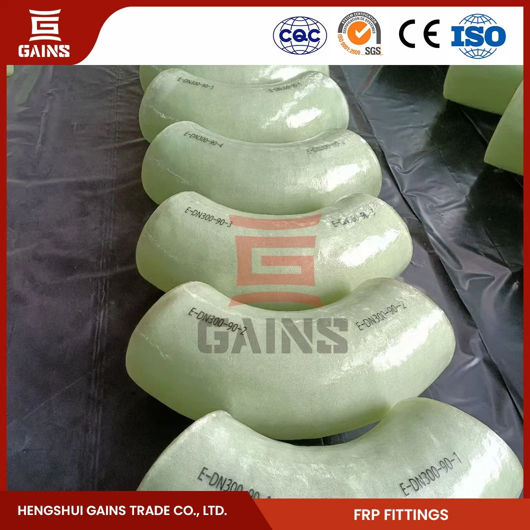 Gains 5D Pipe Fiber Glass Elbow Suppliers FRP 90 Degree Elbows China Fiber Glass Elbow