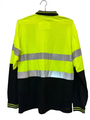 Alta visibilidad Seguridad Trabajo Polo Camiseta Reflective larga Manga