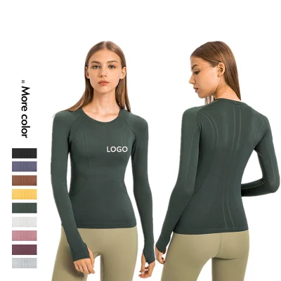 Xsunwing Customzied Deportes el logotipo de la parte superior de Yoga la mujer perfecta Gimnasio Active Wear camisetas de manga larga