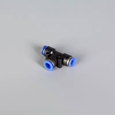 Conector de unión rápida de fábrica para tubo, accesorios neumáticos de inserción rápida de plástico.