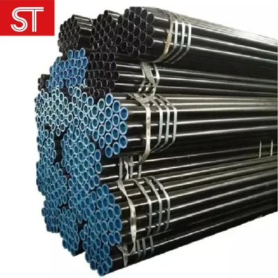 Molino de la fábrica Ap5l ASTM A53/A106 Gr. B/JIS DIN/A179/A192/A333 X42/X52/X56/X60/65/Negro/acero inoxidable galvanizado/Cuadrado redondeado surcado de tubos de acero sin costura/soldado