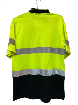  Seguridad ropa de trabajo Camiseta de alta visibilidad Polo de cinta reflectante