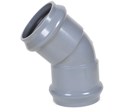  Codo de tubo de plástico de alta calidad de 45 grados de tubo de UPVC Codo PVC para el suministro de agua estándar DIN PN10