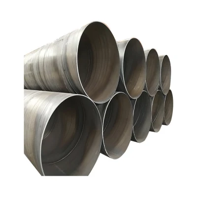 ASTM A252 Q235 Ss400 S235jr ERW Acero al carbono redondo ERW Tubo soldado en espiral tubo de acero en espiral sin soldadura en carbono para Aceite