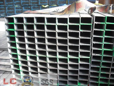 50mmx30mm tubo de acero rectangular negra