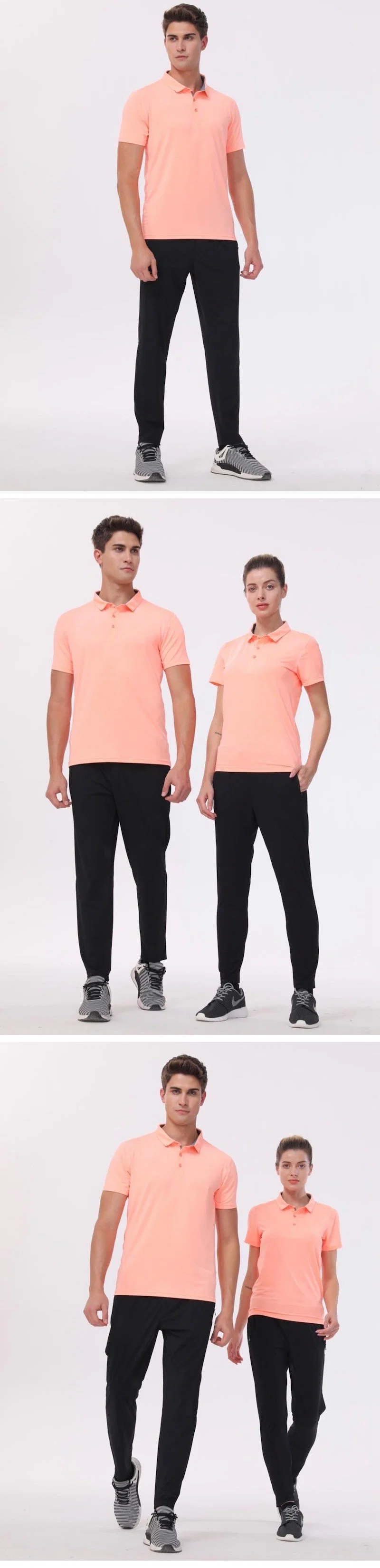 Quick Dry Golf Clothes Collar T-Shirts Private Label Unisex Polo Tees