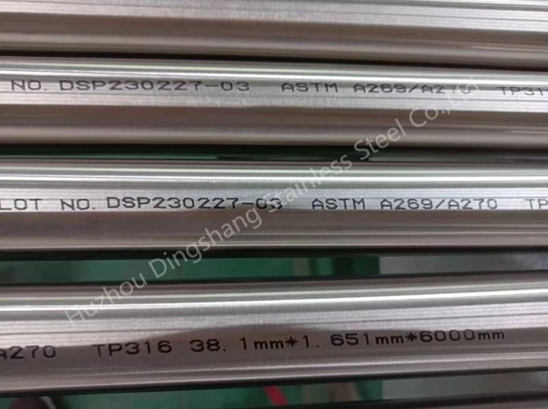 ASTM A270/SA270 304 304L 316 316L 321 Polished Stainless Steel Sanitary Tubing