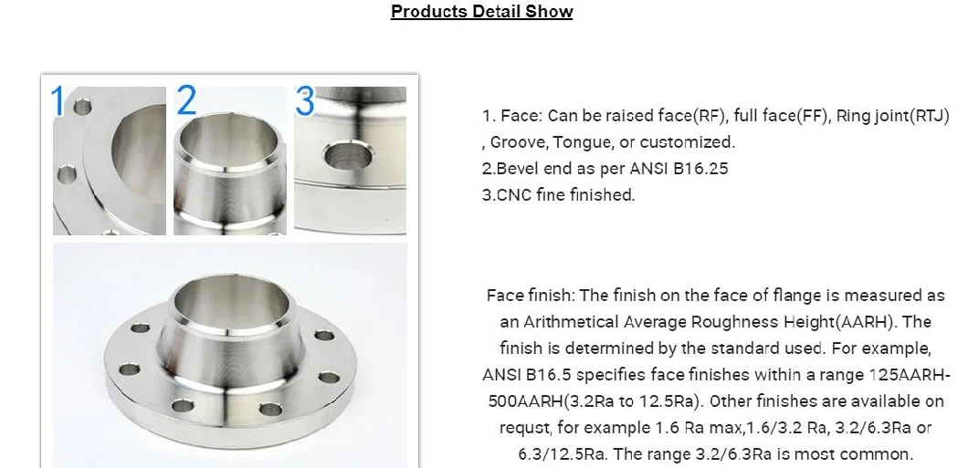 ANSI B16.5 A105 Cheap Pipe Collar Forged Forging 6 Hole Hub Stainless Steel Rtj Weld Neck Flange