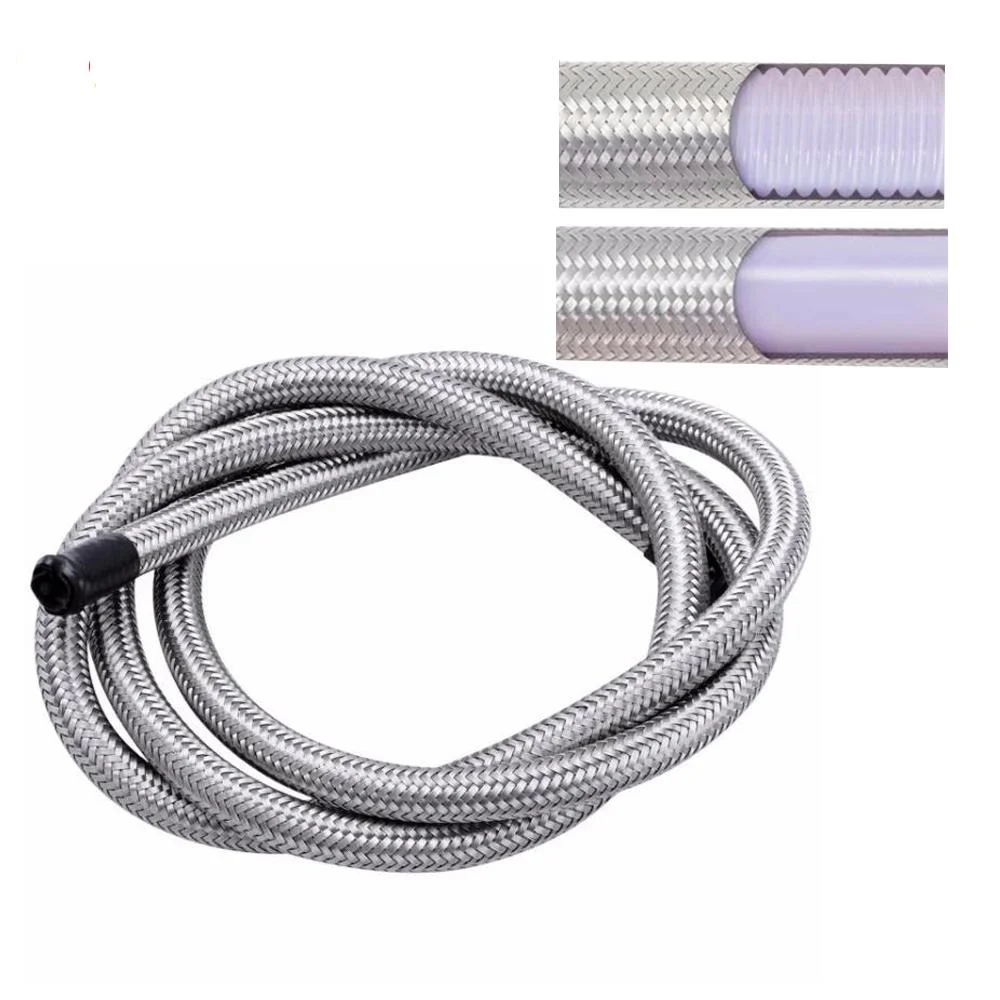 Flexible High Pressure Stainless Steel Braided Water Pipe PTFE Chemical Fiber Hose Pipe Assembly