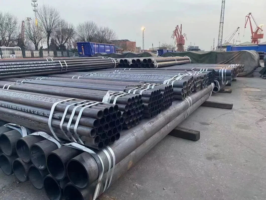 Seamless Pipe Factory Supply API 5L ASTM A106 A53 Grade B Sch40 Oil and Gas Pipeline Hot Rolled Carbon Steel Pipe Black Iron Round Seamless Steel Pipe