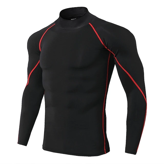 2024 Custom Workout Athletic 5% off Gym Compression Fashion Fitness Shirt Polyester Quick Dry Fitted Long Sleeves Shirts for Men