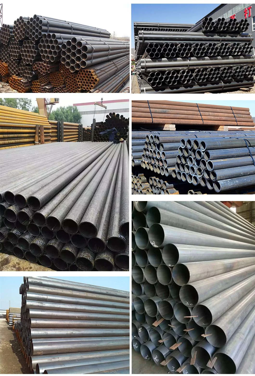 ASTM A53 Welded ERW Pipes Mild Low Carbon Round Galvanized Steel Tubes 2 Inch Galvanized Pipe