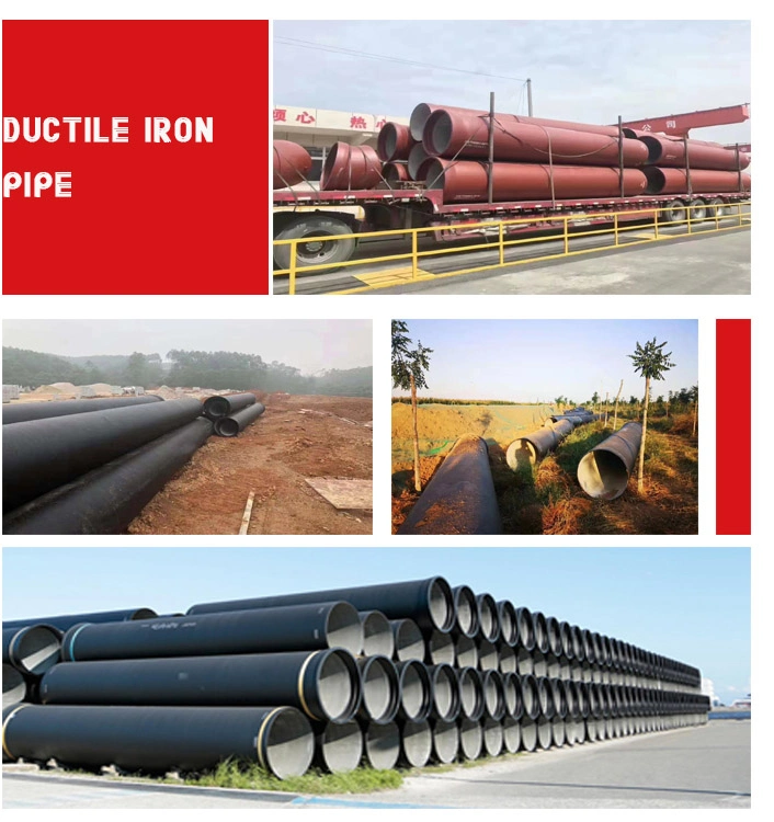 DN80 DN100 En545 Black Color Ductile Iron Pipe