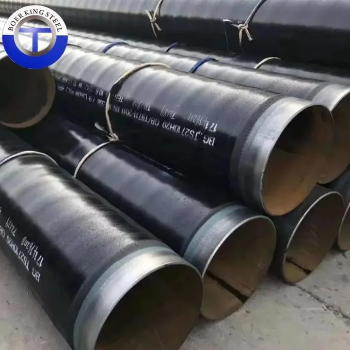 High Quality ASTM A53 X52 3PE Anti-Corrosion Spiral Welded Steel Pipes for Waterworks