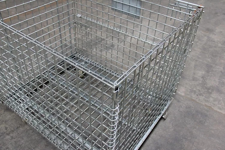 Tianjin Factory Welded Industrial Warehouse Metal Wire Storage Cage with Wheels