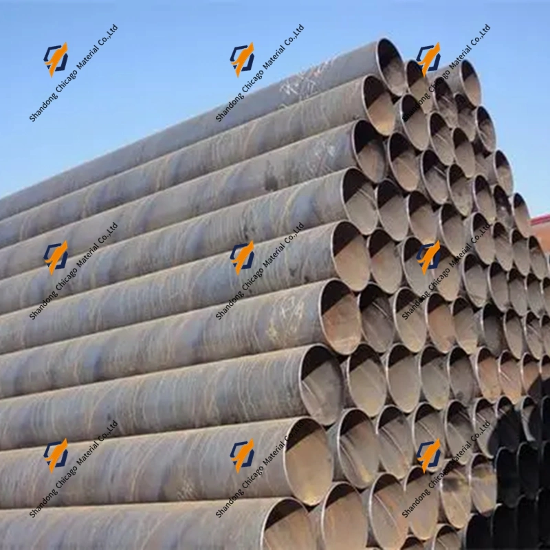 A53 A106 A252 Q235B LSAW/SSAW Spiral Tube, Large Diameter Sch 40 3PE Coating Spiral Pipe, API 5L Welded Steel Pipe