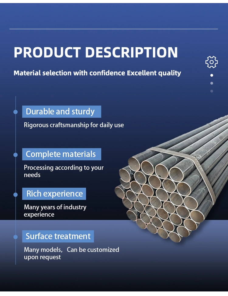 Saw ERW API5l 5CT Oil and Gas Petroleum Casing Carbon Welded Steel Pipe with Sch 40 Low HS Ms H40 J55 K55