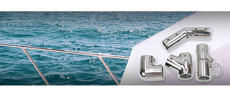 Mirror Polished Hand Rail Fitting-90 Degree 4 Way Corner Elbow for Boat