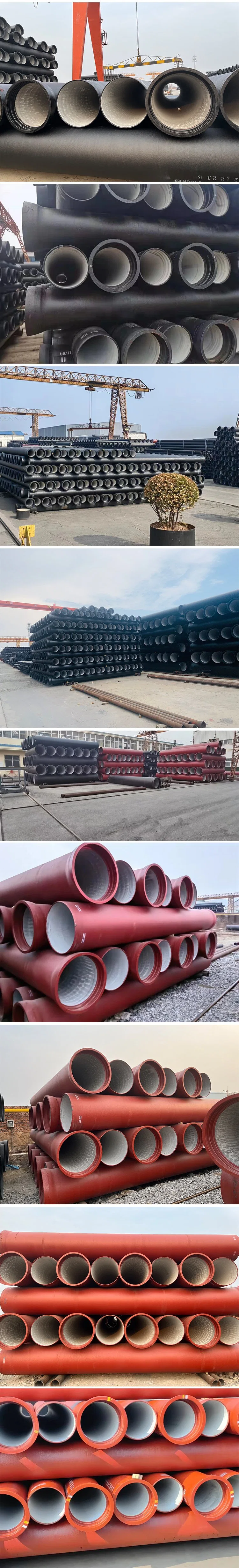 DN80 DN100 En545 Black Color Ductile Iron Pipe