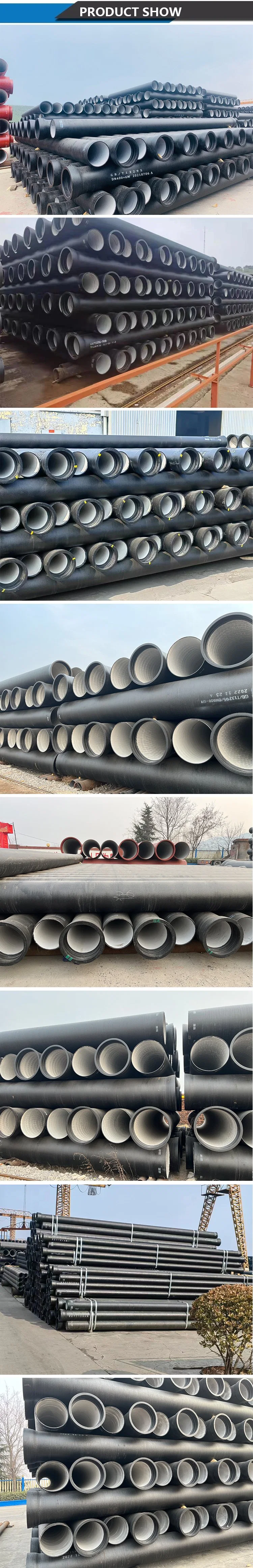 DN80 DN100 En545 Black Color Ductile Iron Pipe