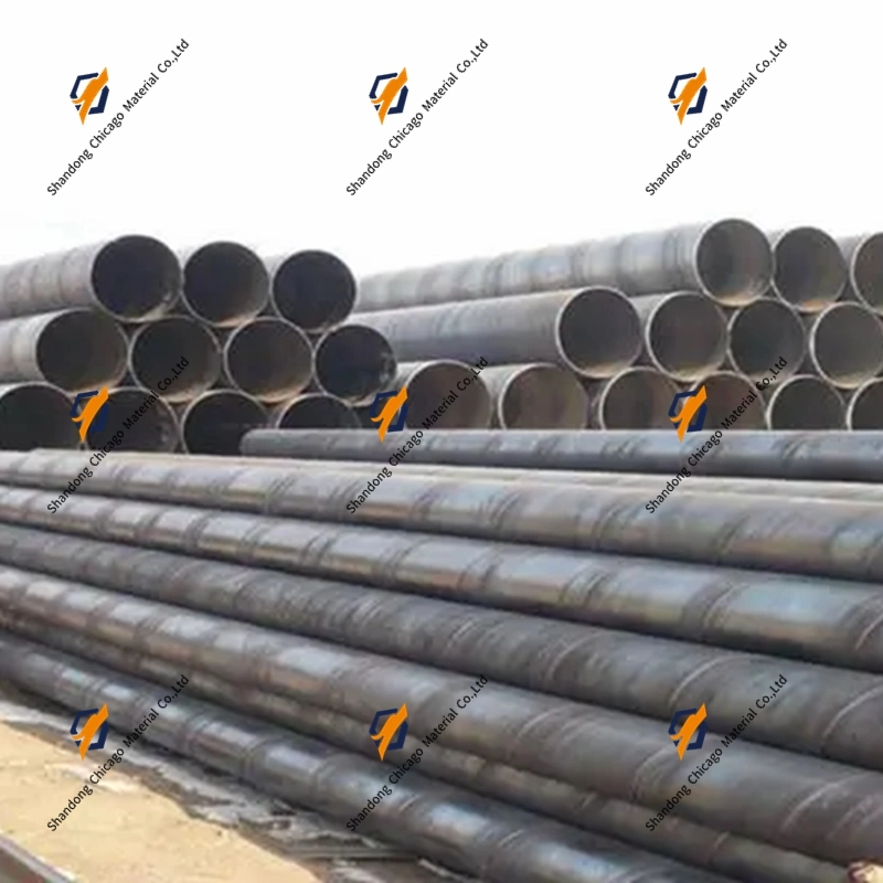 A53 A106 A252 Q235B LSAW/SSAW Spiral Tube, Large Diameter Sch 40 3PE Coating Spiral Pipe, API 5L Welded Steel Pipe