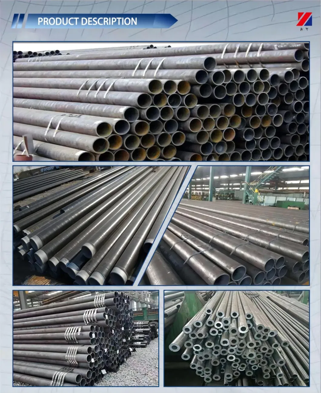 ASTM A53 API 5L Round Black Seamless Carbon Steel Pipe and Tube