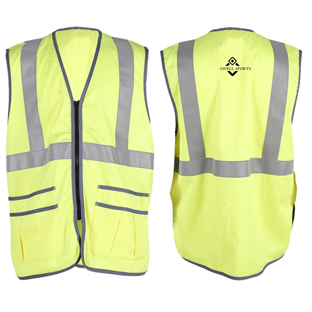 High Visibility Safety Work Polo T-Shirt Reflective Long Sleeve Shirts