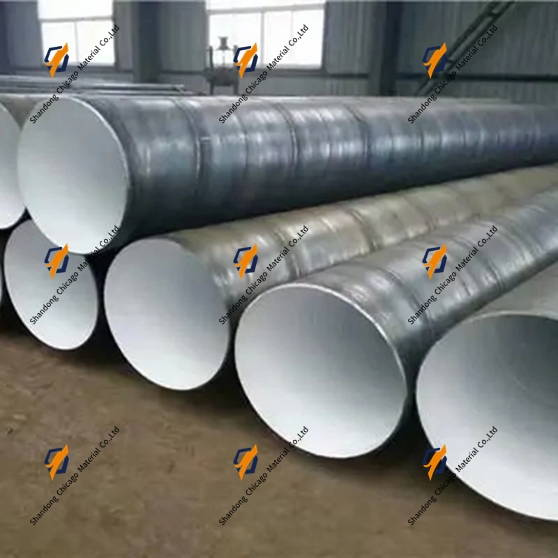 A53 A106 A252 Q235B LSAW/SSAW Spiral Tube, Large Diameter Sch 40 3PE Coating Spiral Pipe, API 5L Welded Steel Pipe