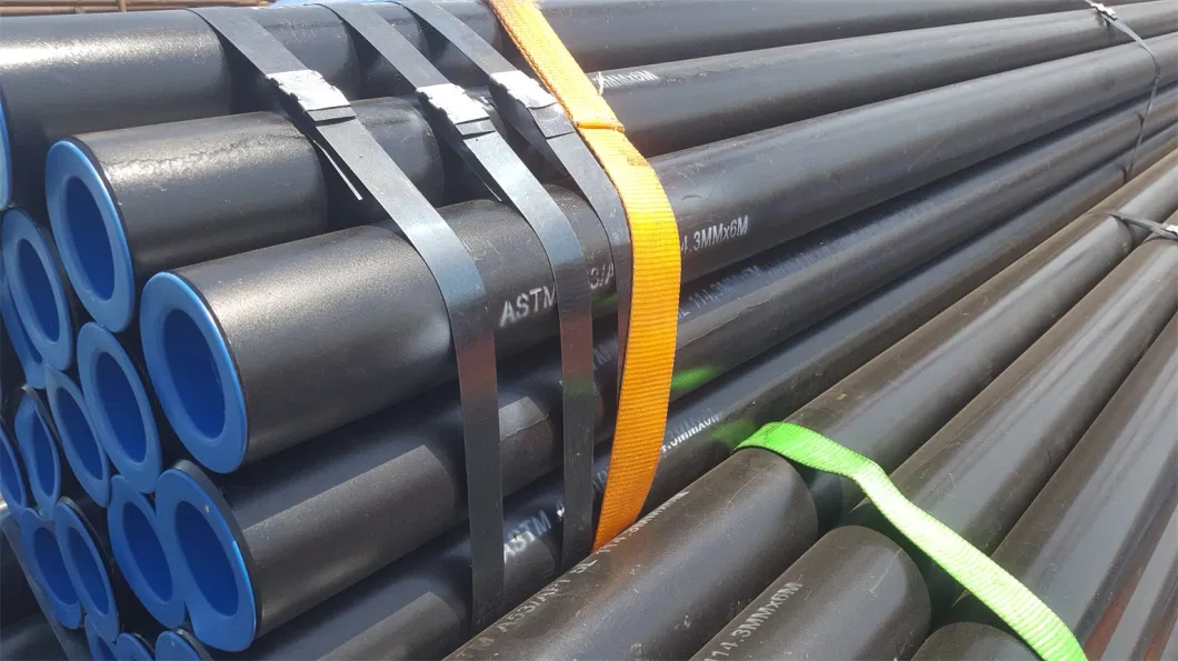 ASTM A106 Gr. B Sch 40 80 160 Carbon Steel Seamless Tube ASME B36.10 PE Coated or Black Painted Smls Steel Pipe