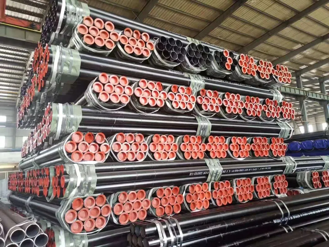 Carbon Iron Steel API 5L/ASTM A106/ASTM A53 Gr. B X42 X46 X52 Psl1 Black Seamless Steel Bevel End Pipe