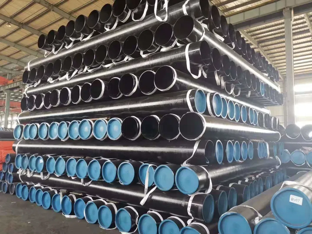 Carbon Iron Steel API 5L/ASTM A106/ASTM A53 Gr. B X42 X46 X52 Psl1 Black Seamless Steel Bevel End Pipe