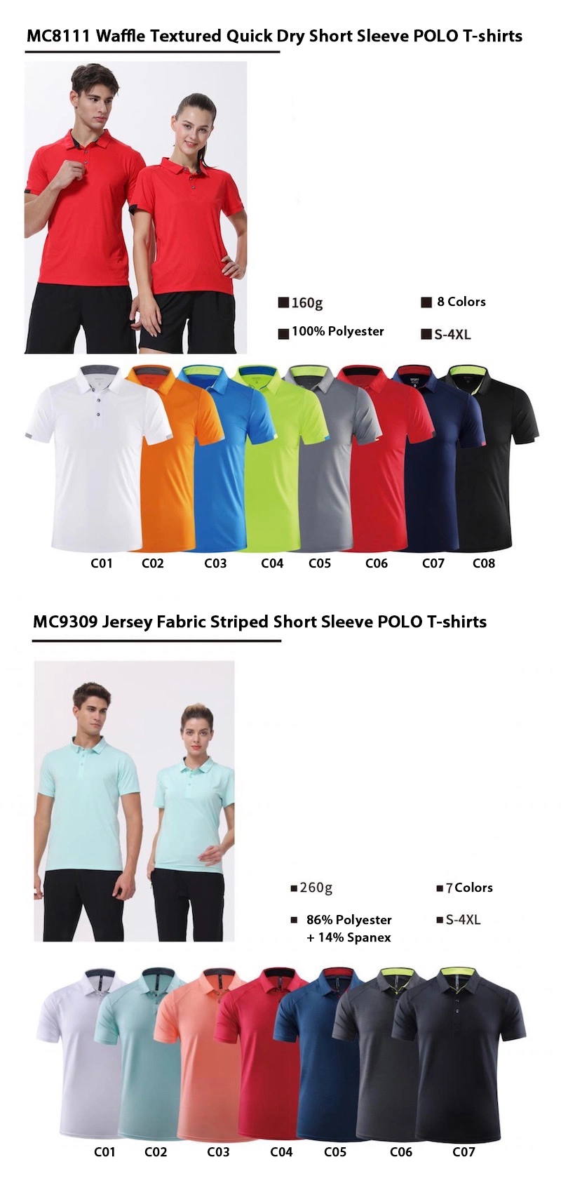 Quick Dry Golf Clothes Collar T-Shirts Private Label Unisex Polo Tees