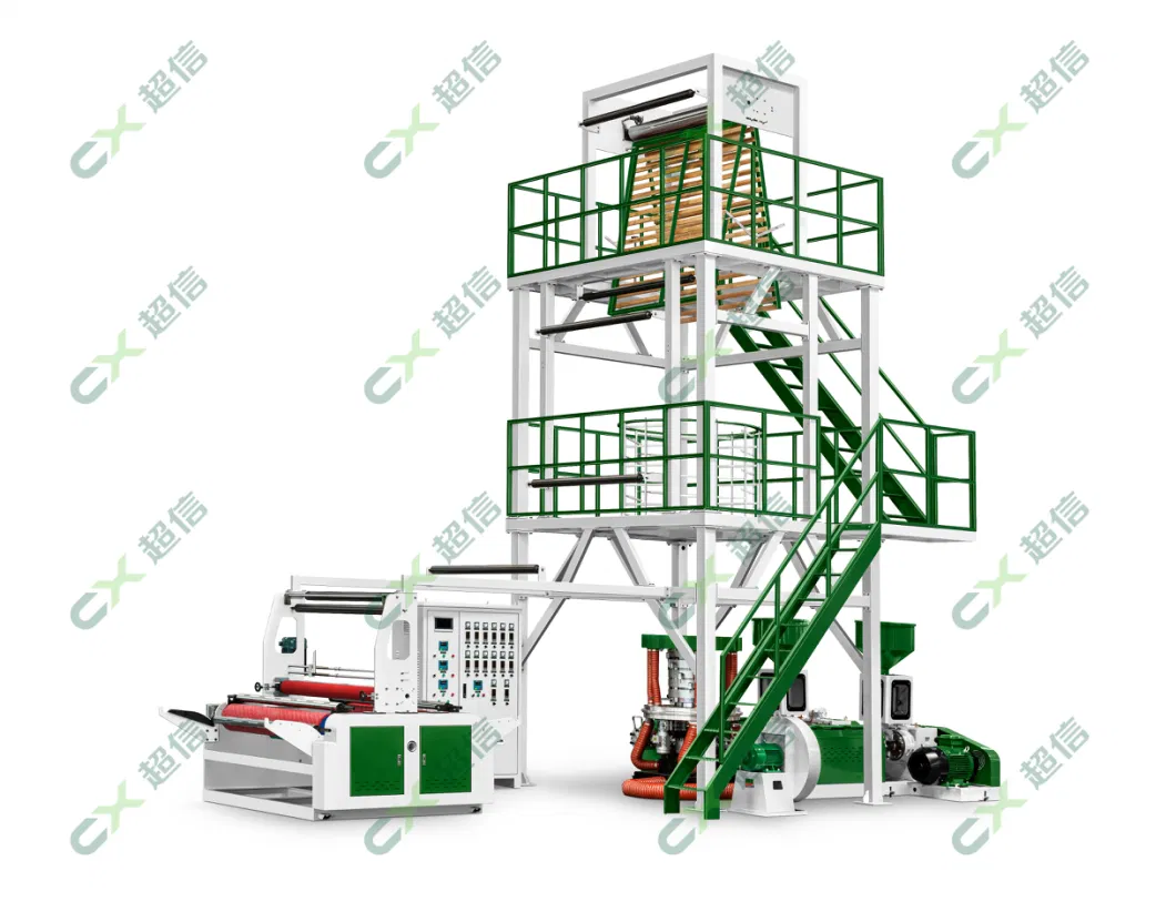 Best Price HDPE, LDPE Plastic Film Blown Film Machine for Greenhouse Film and Palstic Bag Plastic PE Blown Film Machine with Rotary Die Head and Double Rewinder