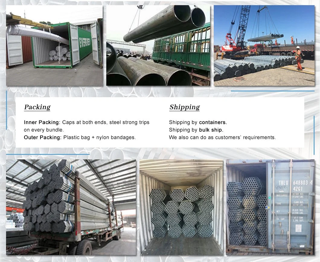 Galvanized Steel Pipe Used Greenhouse Structure Galvanized Steel Pipe ASTM A53 for Construction