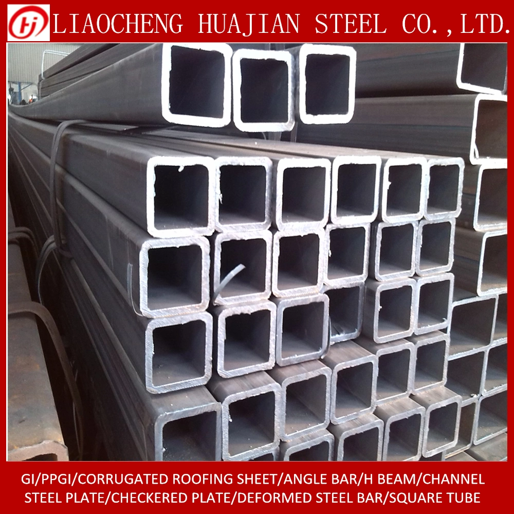 Q195 Black Galvanized Welded Round Square Carbon ERW Steel Pipe for Furniture