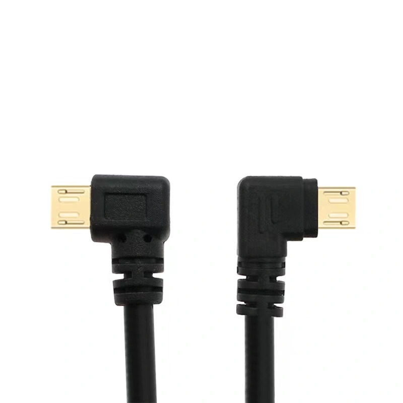 Right/Left Angle Micro USB 2.0 Type B 5p Male High Speed Double Elbow 90 Degree