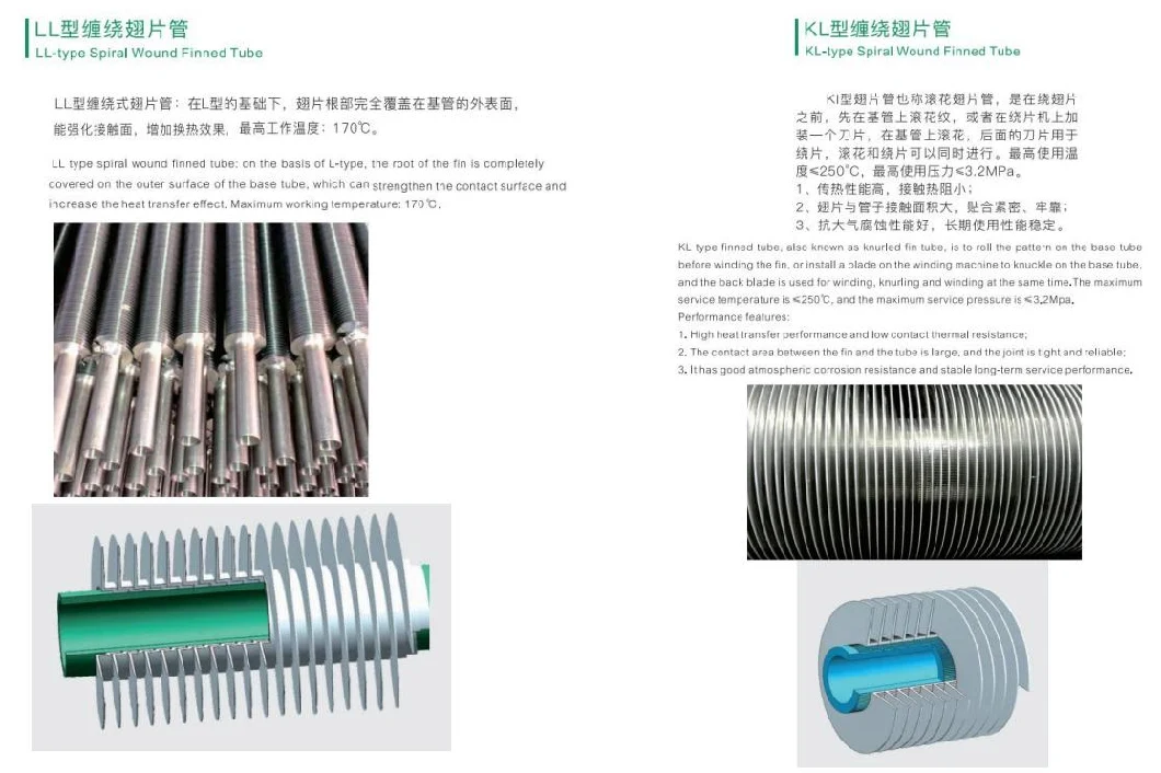 ASTM A179 192 Seamless Tube Al1060 Fins Extruded Finned Tube Serrated Condenser Kl G Type Fin Tubing