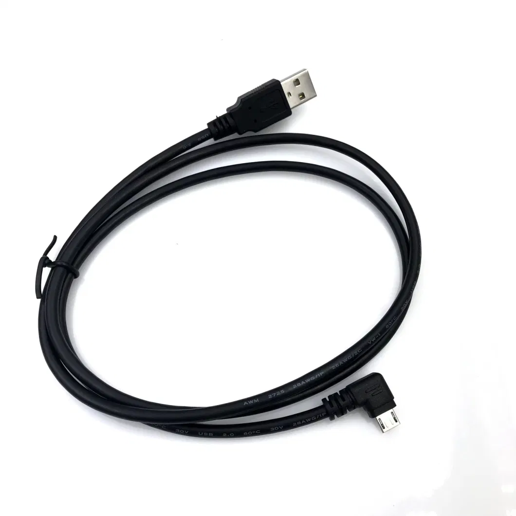 Right/Left Angle Micro USB 2.0 Type B 5p Male High Speed Double Elbow 90 Degree