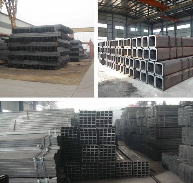 Black Welded Rectangular Steel Tube Hollow Sections Rhs Tubo