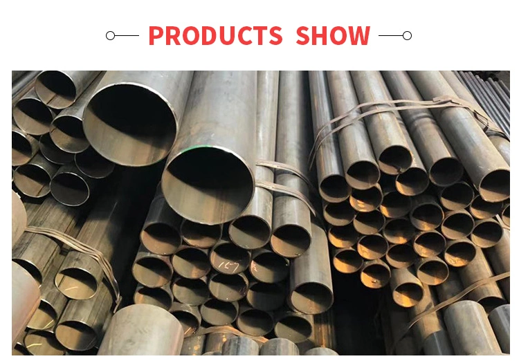 Finish API 5L X42 X46 X50 ERW Welded Round Steel Pipe Carbon Ms Straight Seam Welding Steel Pipe