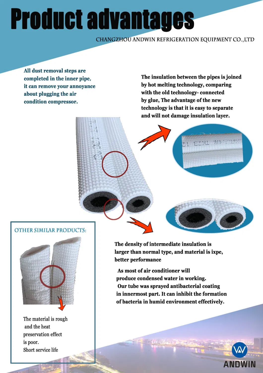 Air Conditioner Pipe Cu-Alu Welded Insulation Copper Pipe