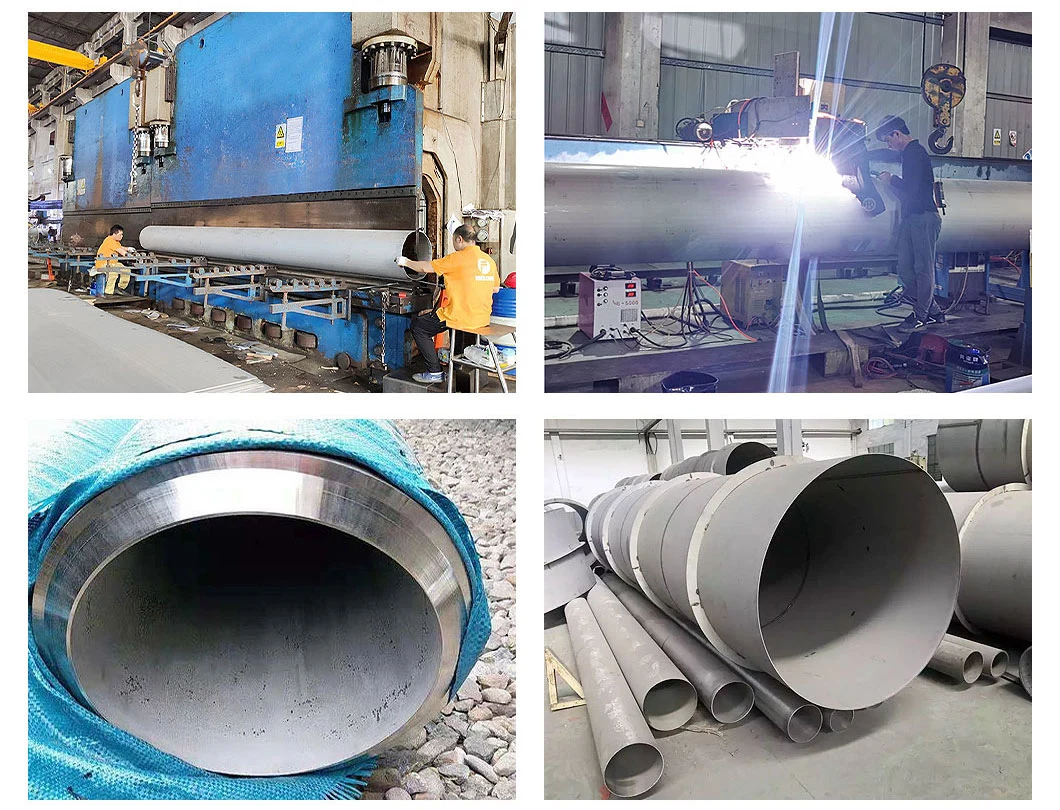 for Machinery-Manufacturing Welded Circular Pipe 304/316 Industrial Large-Diameter Stainless Steel Welded Tube