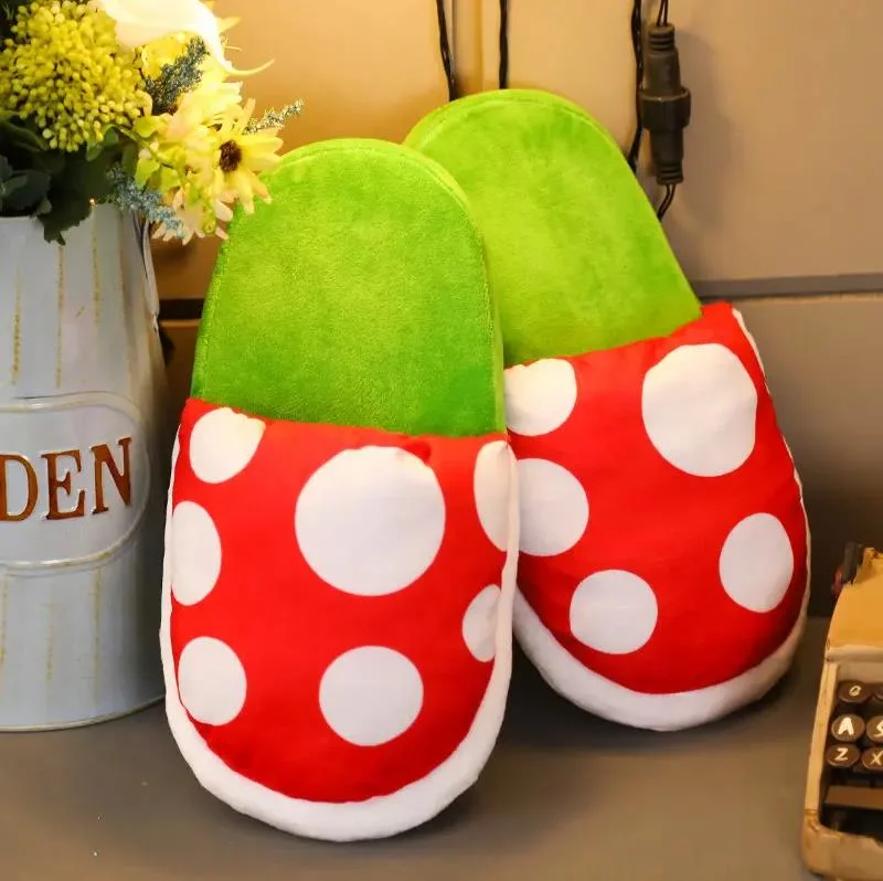 Newest Custom Piranha Plants Plush Funny with Pipe Pot Holder Stuffed Animals Plush Slippers