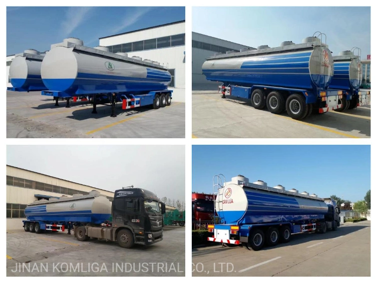 Tri-Axle 45000 Liters Diesel Oil Fuel Tanker Semi Trailer