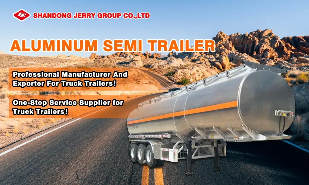 3/4 Axles 30000-60000 Liters 8000 Gallon Aluminum Oil Fuel Tanker Semi Tank Trailer for Liquid Transport