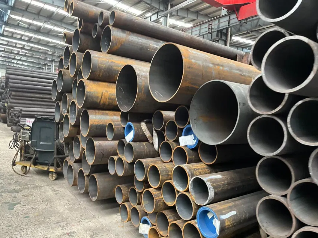 ASTM Prime Quality L485 Spiral Welded Alloy Tempered Steel Tube Black Surface Round X80 Submeged Arc Carbon Steel Tube ERW Iron Tube