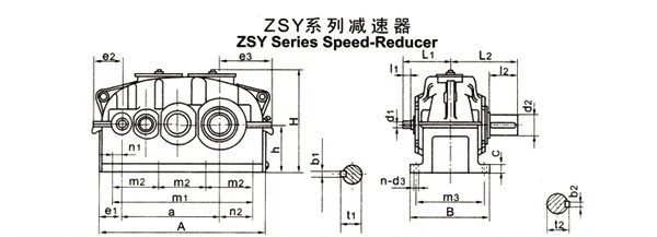 Gear Box Cylindrical Reduction Gearbox Speed Reducer for Ball Mill Machine